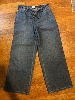 No Boundaries Women's Wide-Leg Denim Jeans - Blue